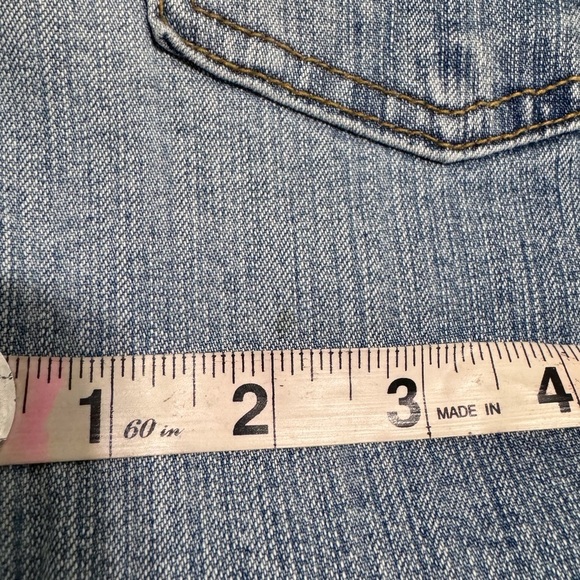 Angel Jeans Vintage Y2K MidRise Lace Up Flared Denim Made in USA Size 7 - Picture 11 of 15